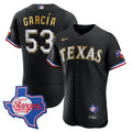 MLB Men’s Texas Gold Trim Flex Base Jersey – Texas Patch