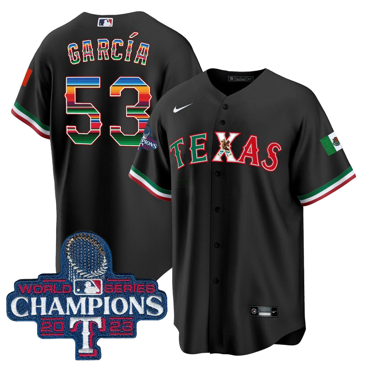 MLB Men’s Texas Mexico 2023 World Series Champions Jersey V2