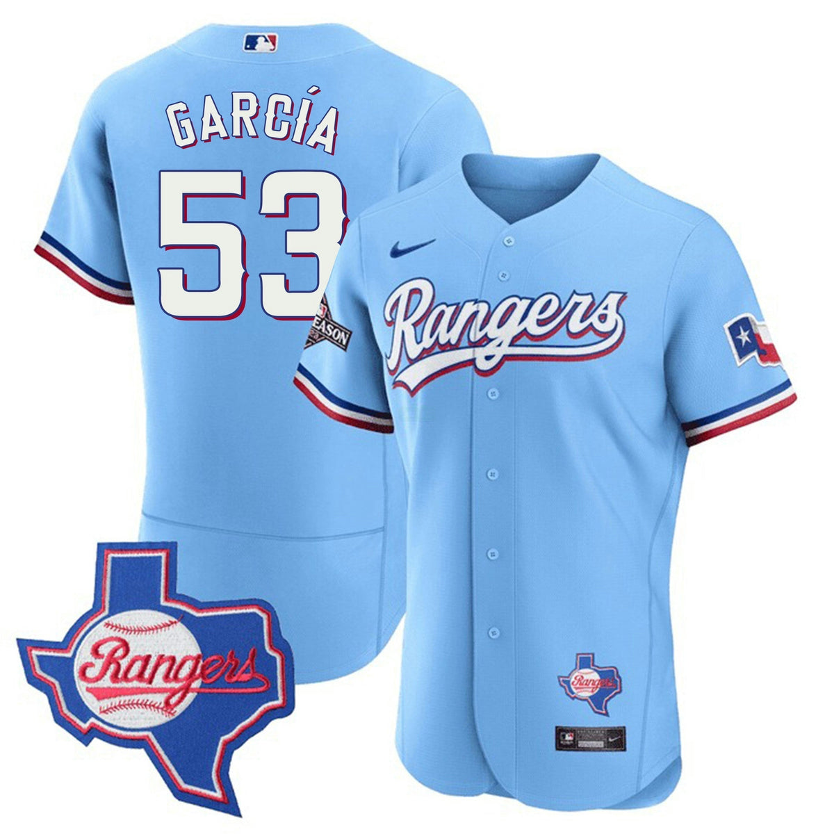 MLB Men’s Texas Texas State Patch Jersey