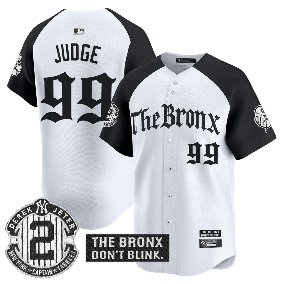 MLB Men’s ‘The Bronx – Gothic Ink Drop Edition’ Vapor Premier Limited Jersey