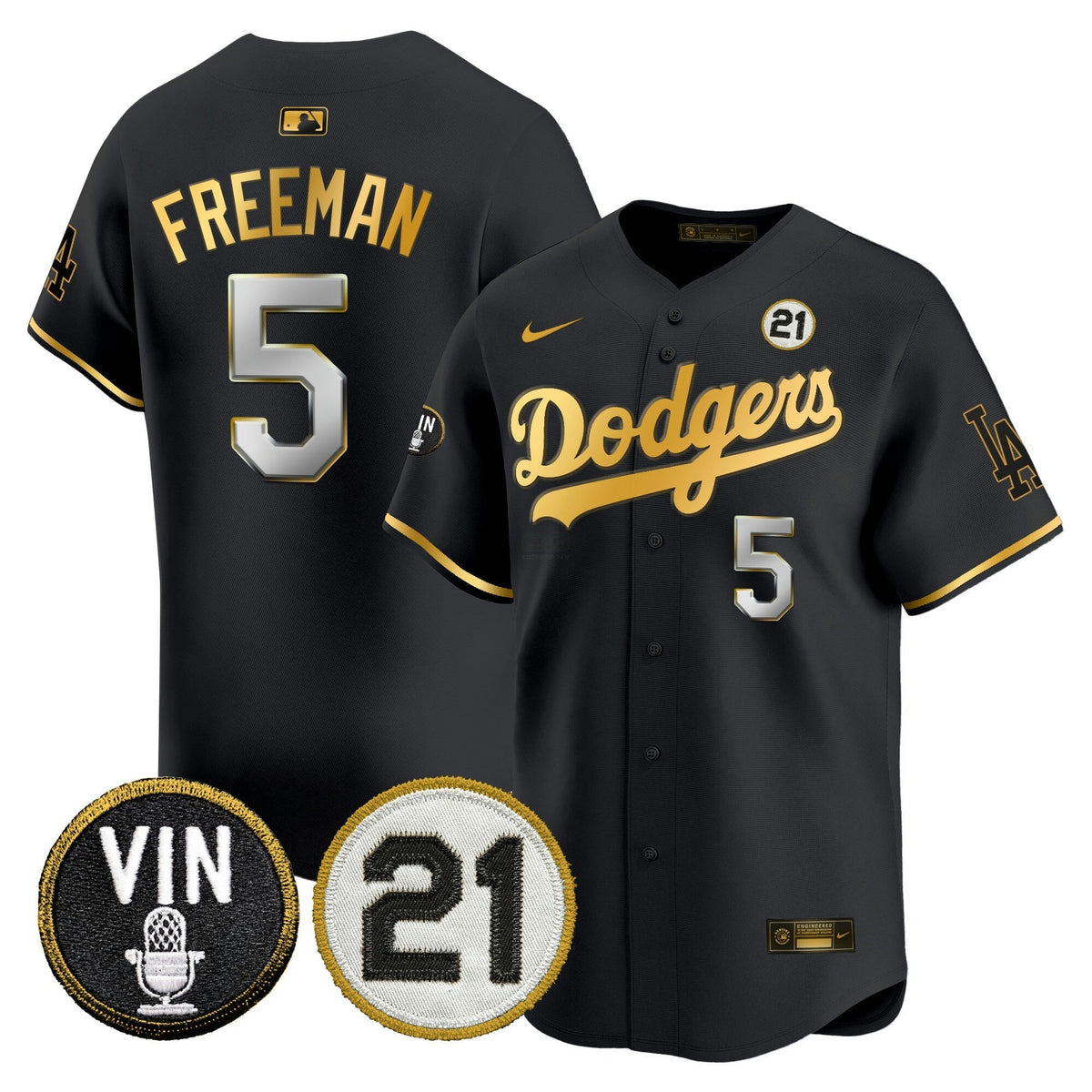 MLB Men’s Vin & Roberto Patch Gold Trim Vapor Premier Limited Jersey