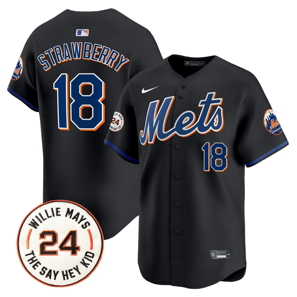 MLB Men’s Willie Mays Patch Vapor Premier Limited Jersey