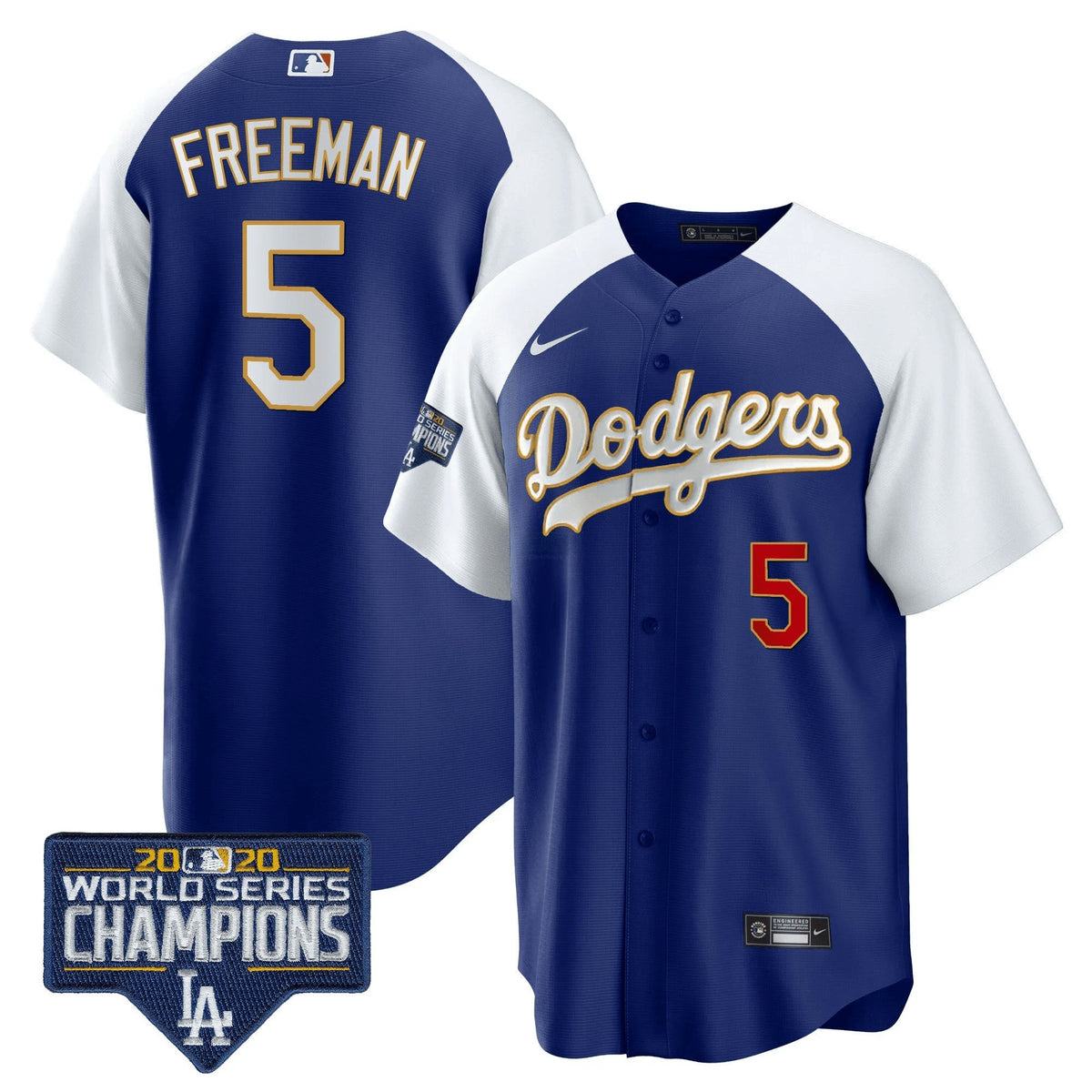 MLB Men’s World Series Champions Patch Cool Base Gold Trim Jersey