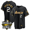 MLB Men’s World Series & Throwback Patch Gold Jersey