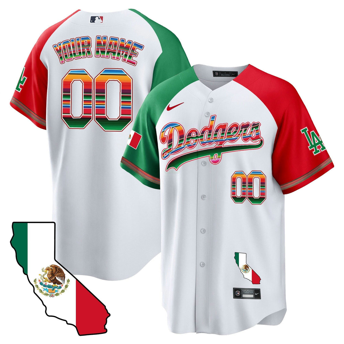 MLB Mexico California Map Cool Base Jersey
