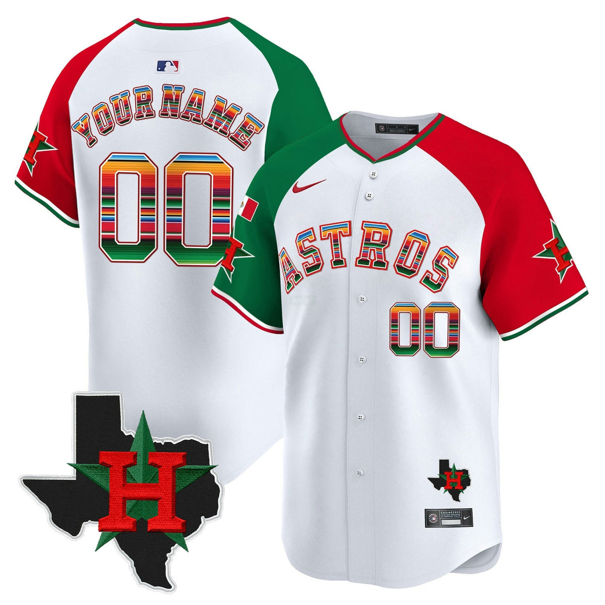 MLB Mexico Texas Patch Vapor Premier Limited Jersey V2