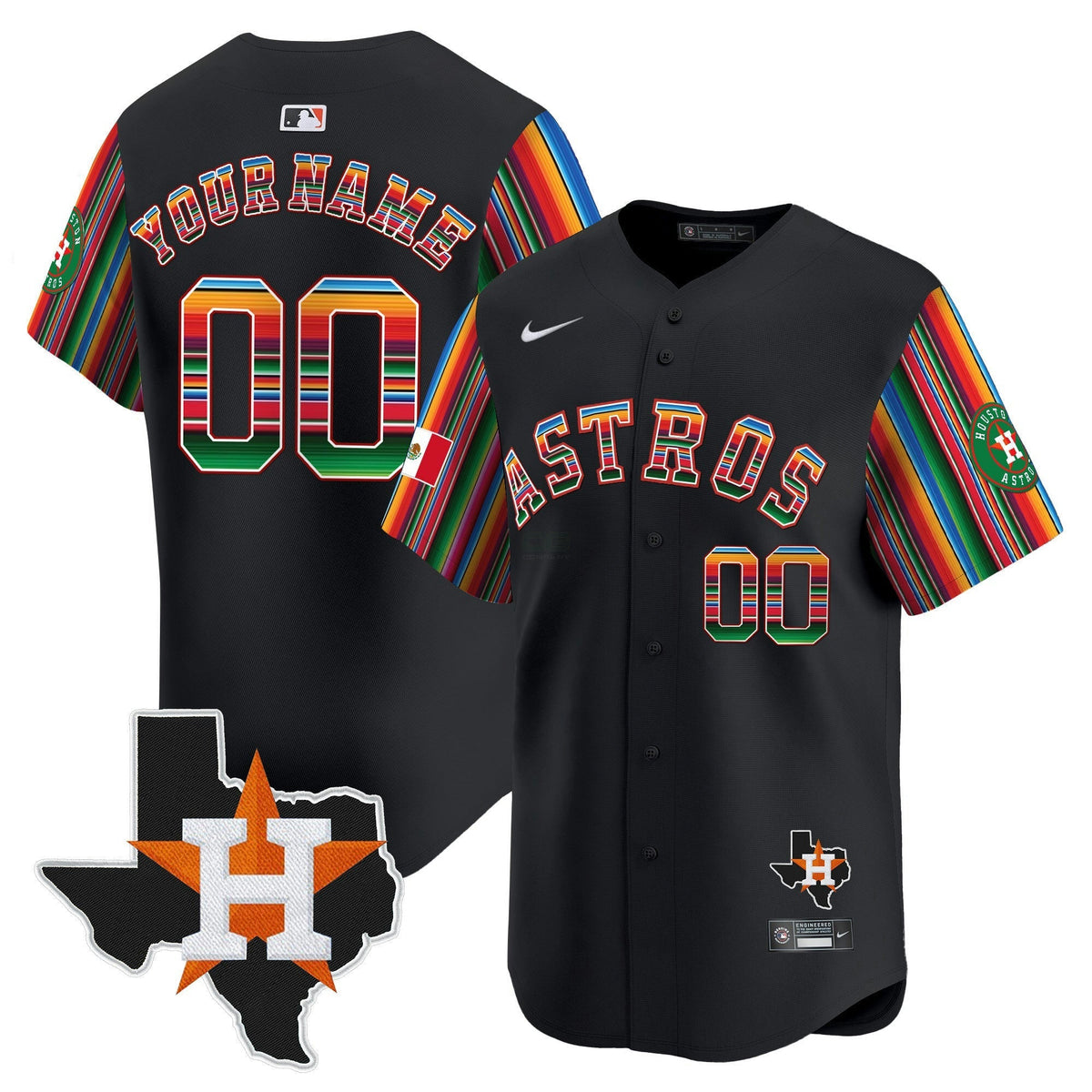 MLB Mexico Texas Patch Vapor Premier Limited Jersey V5