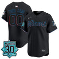 MLB Miami 30 Seasons Anniversary Patch Vapor Premier Limited Jersey
