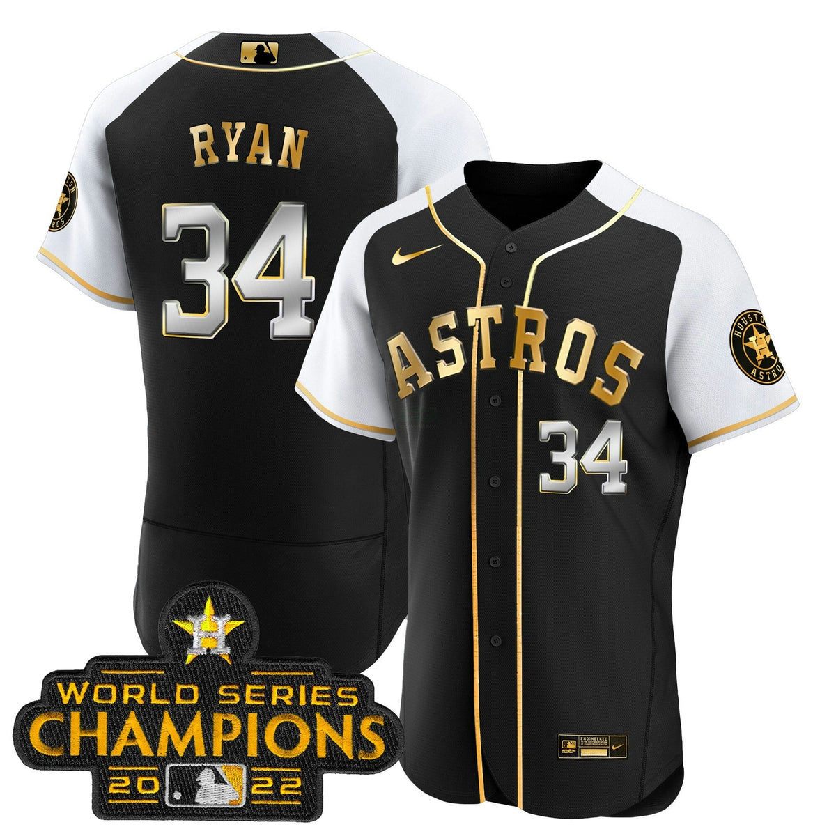 MLB Nolan Ryan 2023 Gold Flex Base Jersey