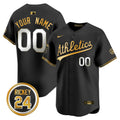 MLB Oakland Rickey Henderson Patch Vapor Premier Limited Jersey