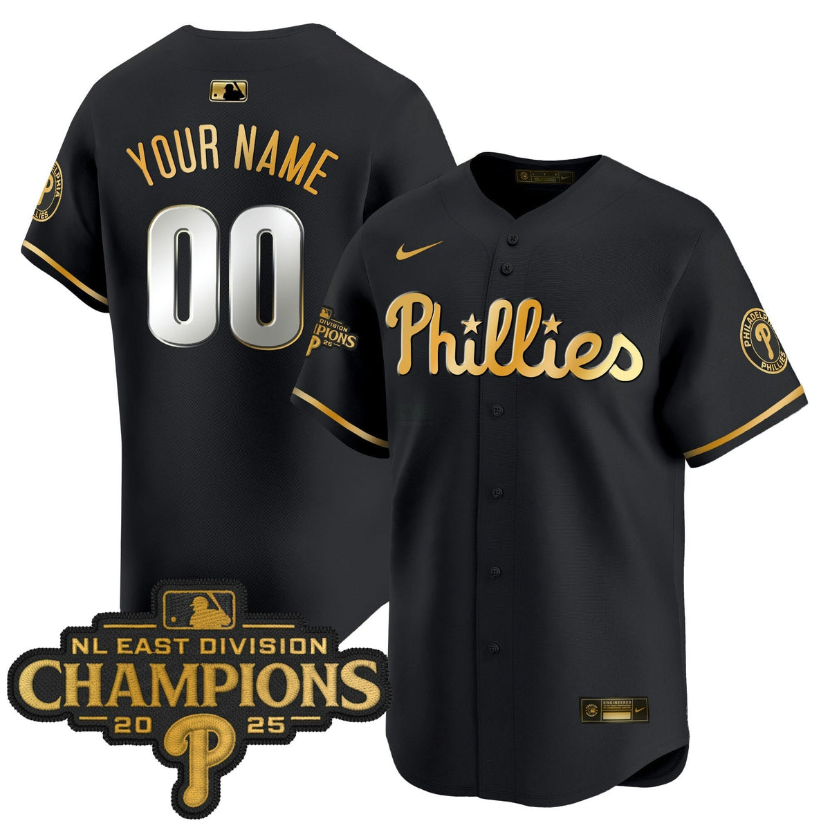 MLB Philadelphia 2025 NL East Division Champions Patch Vapor Premier Limited Jersey