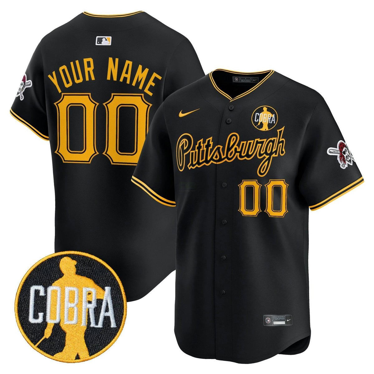 MLB Pittsburgh ‘Dave Parker Cobra Patch’ Vapor Premier Limited Jersey