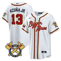 MLB Ronald Acuna Jr. Atlanta Venezuela White Jersey