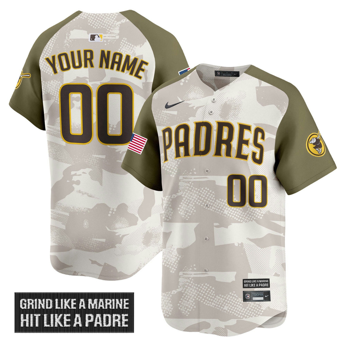 MLB San Diego 2025 Armed Forces Day Vapor Premier Limited Jersey