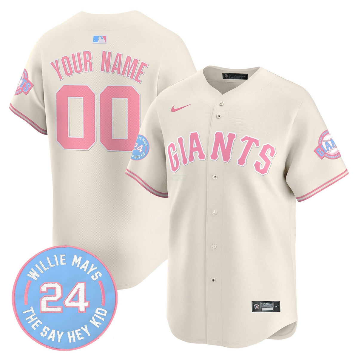 MLB San Francisco Bubblegum Pink Vapor Premier Limited Jersey