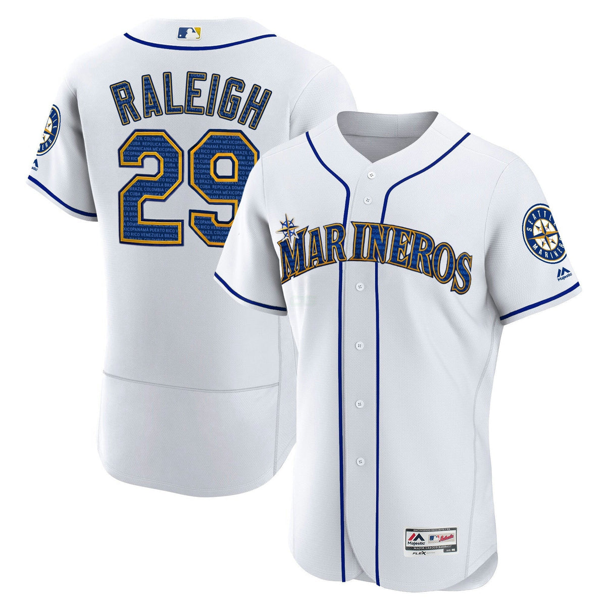 MLB Seattle Mariners Seattle Marineros Hispanic Heritage Jersey