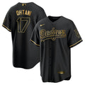 MLB Shohei Ohtani Los Angeles Black Gold Jersey - Black Gold