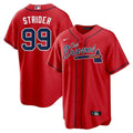 MLB Spencer Strider Atlanta Los Bravos Red Jersey