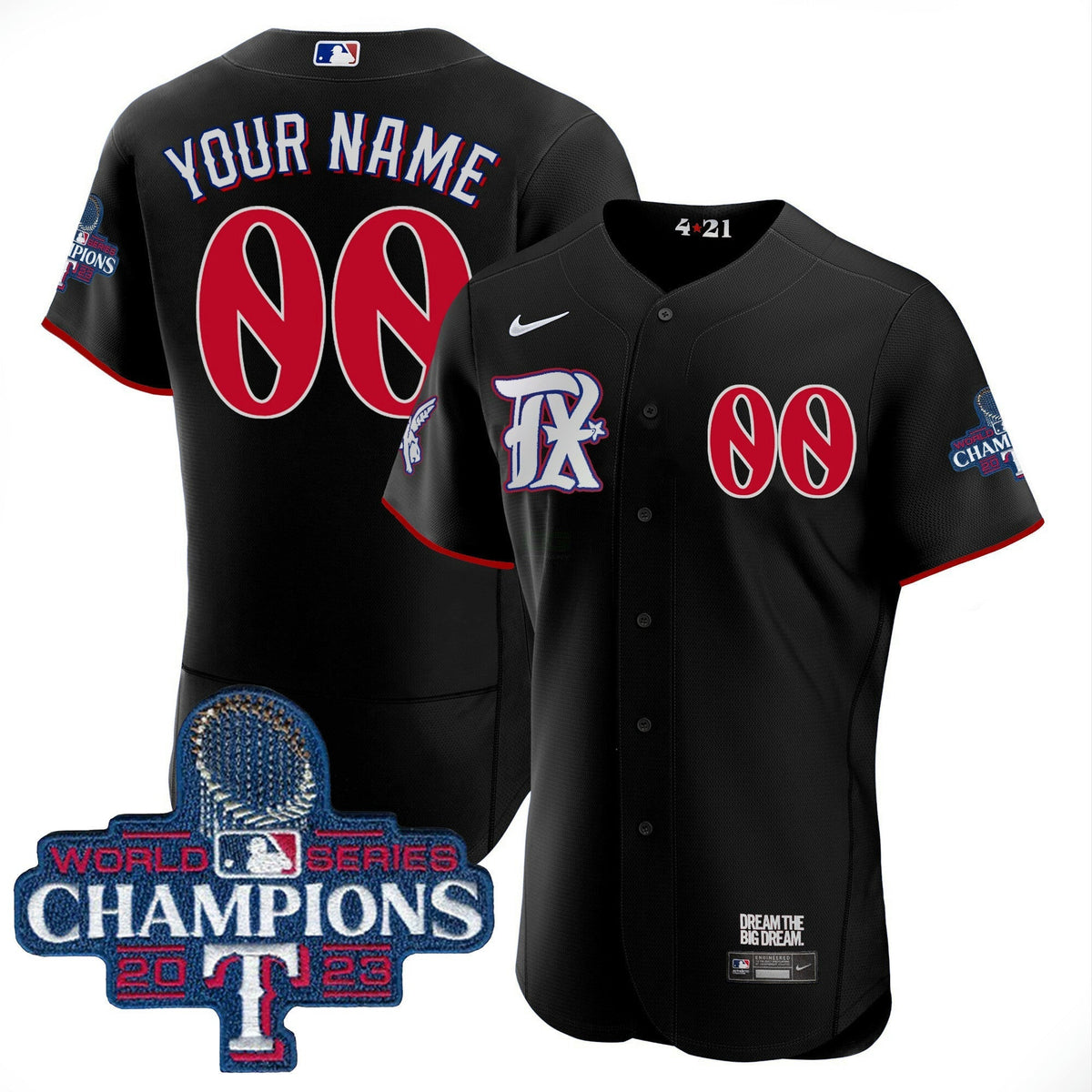 MLB Texas 2023 World Series Champions City Connect Flex Base Jersey