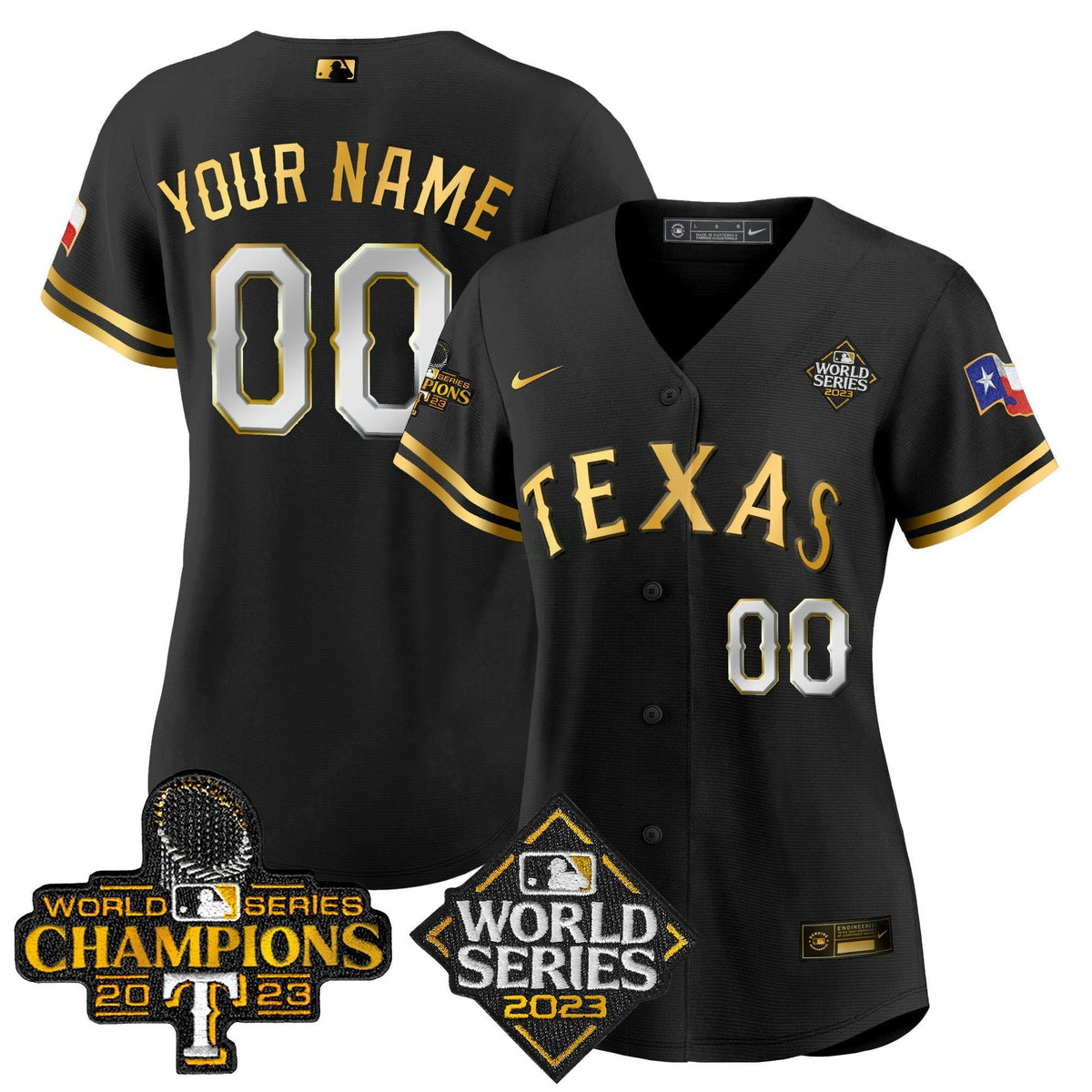 MLB Texas 2023 World Series Champions Cool Base Jersey V4