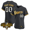 MLB Texas 2023 World Series Champions Gold Trim Vapor Premier Elite Jersey