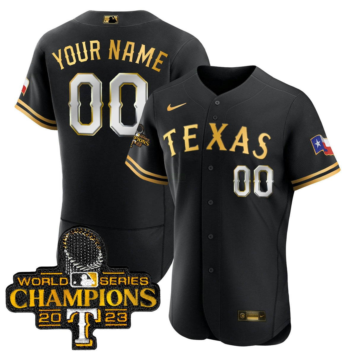 MLB Texas 2023 World Series Champions Flex Base Jersey