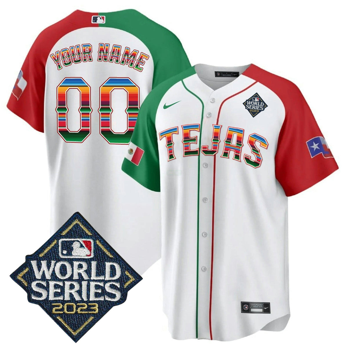 MLB Texas 2023 World Series Mexico Jersey