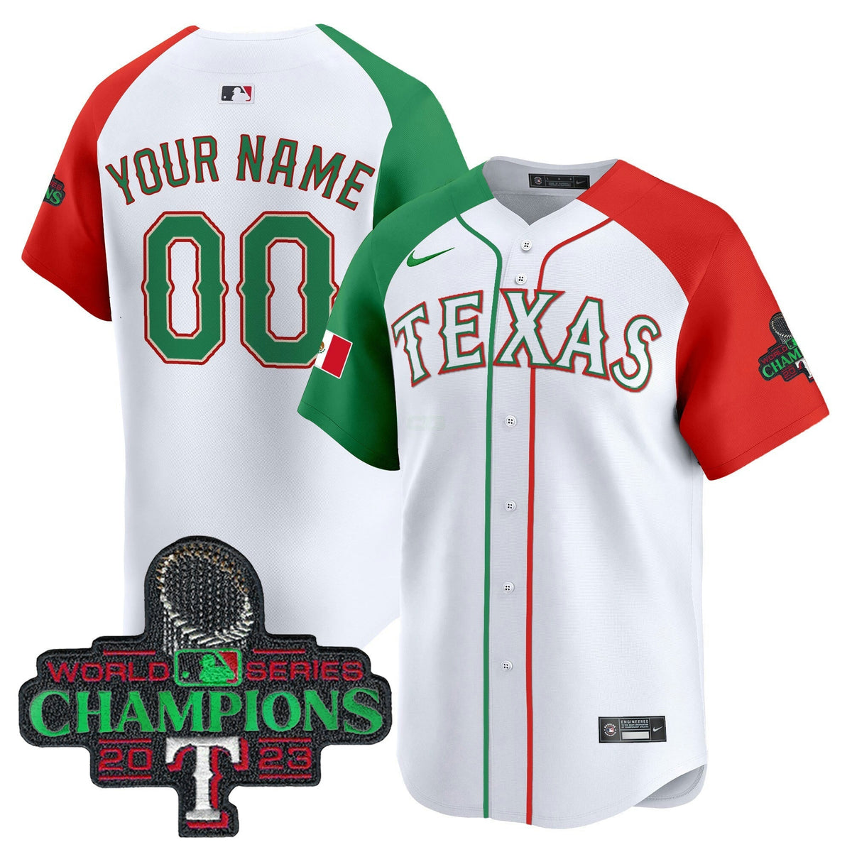 MLB Texas Mexico Champions Patch Vapor Premier Limited Jersey