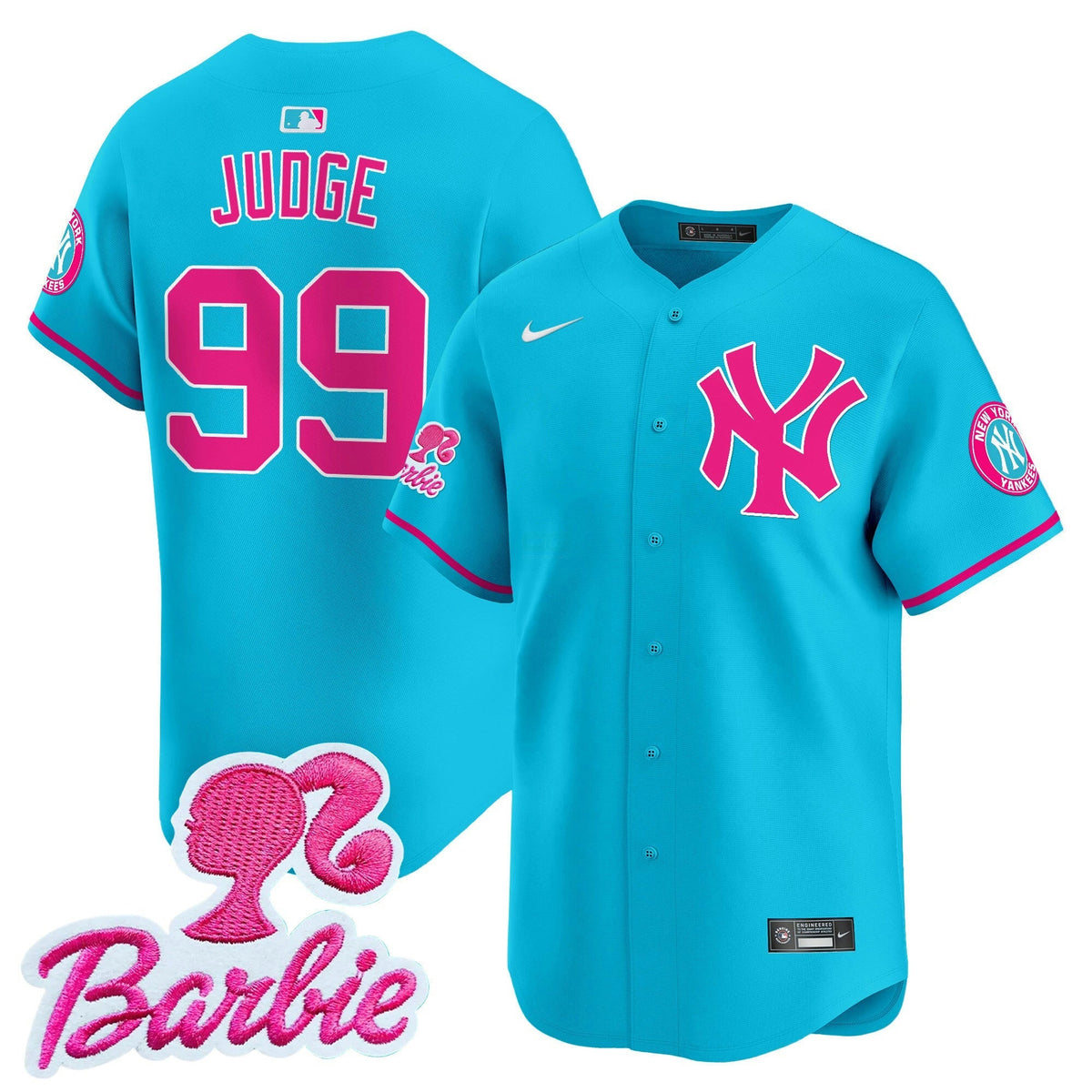 MLB New York Yankees Unisex Barbie Patch Vapor Premier Limited Jersey