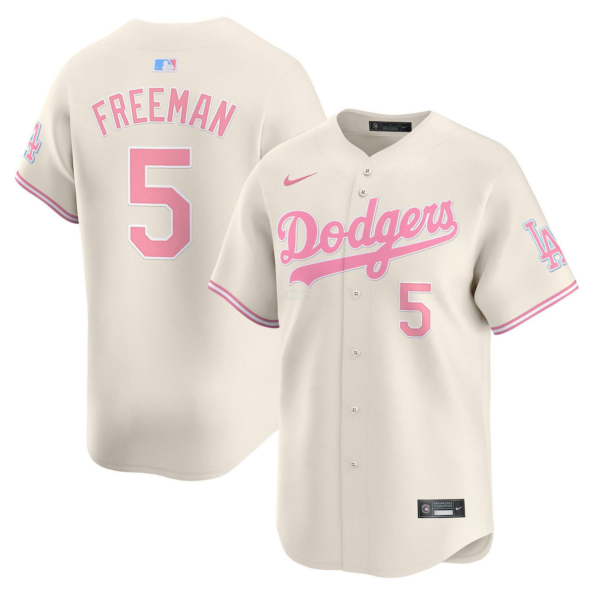 MLB Los Angeles Dodgers Unisex Bubblegum Pink Vapor Premier Limited Jersey