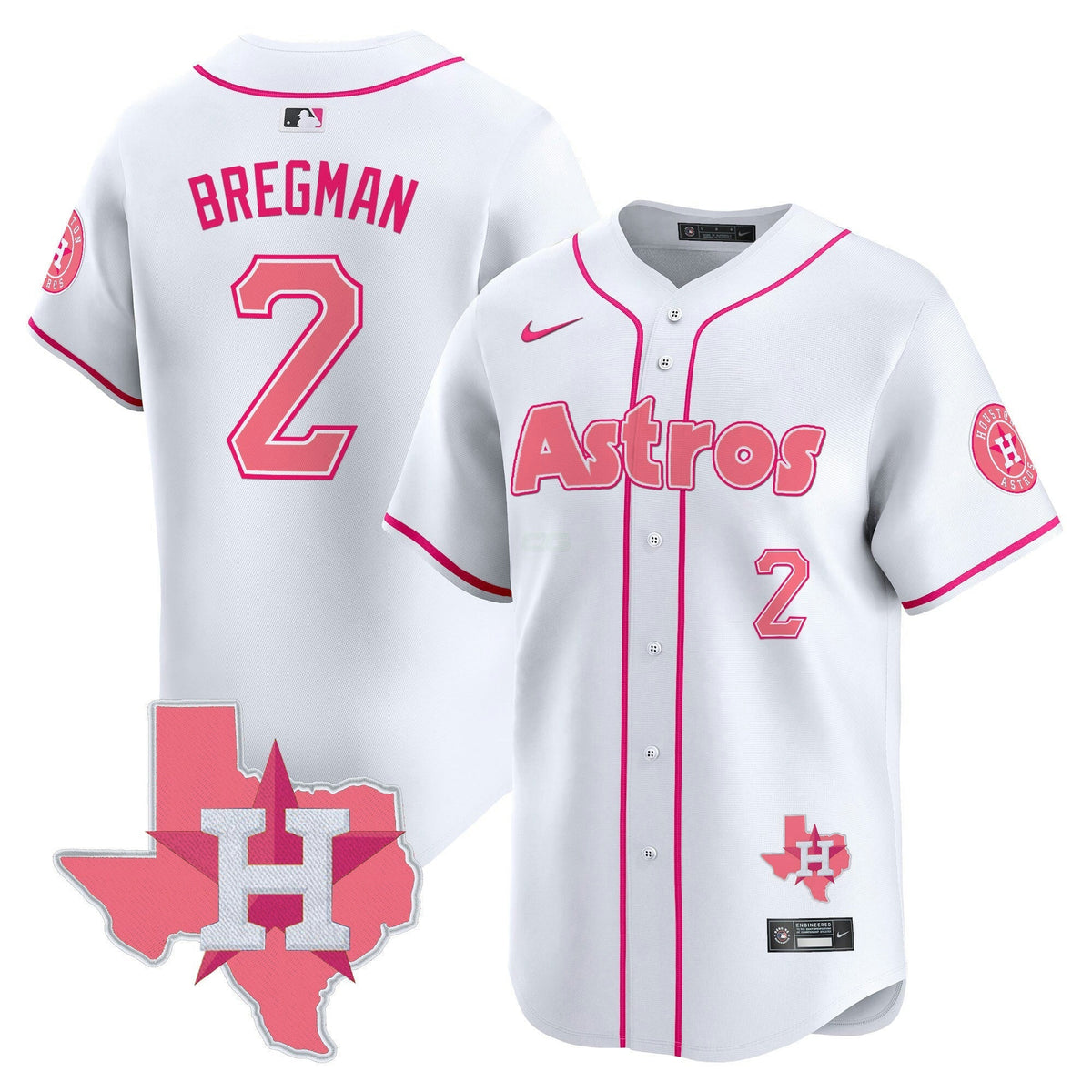 MLB Unisex Bubblegum Pink Vapor Premier Limited Jersey V3