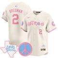 MLB Unisex Love Street & Peace Sign Patch Bubblegum Pink Vapor Premier Limited Jersey