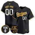 MLB Vin & Kobe Patch Gold Trim Vapor Premier Limited Jersey