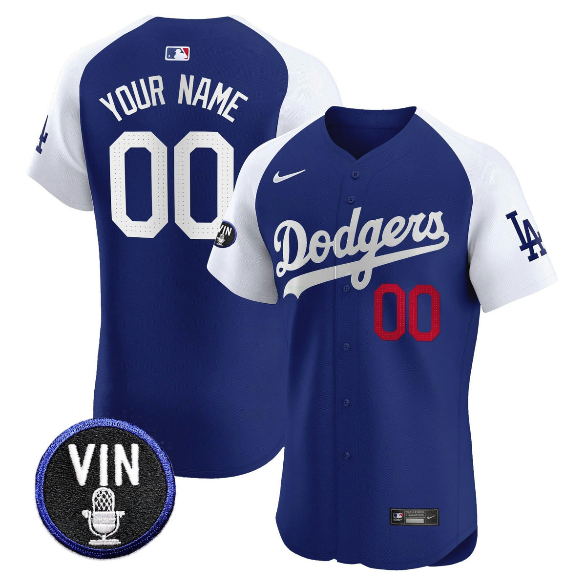 MLB Vin Scully Patch Vapor Premier Elite Jersey