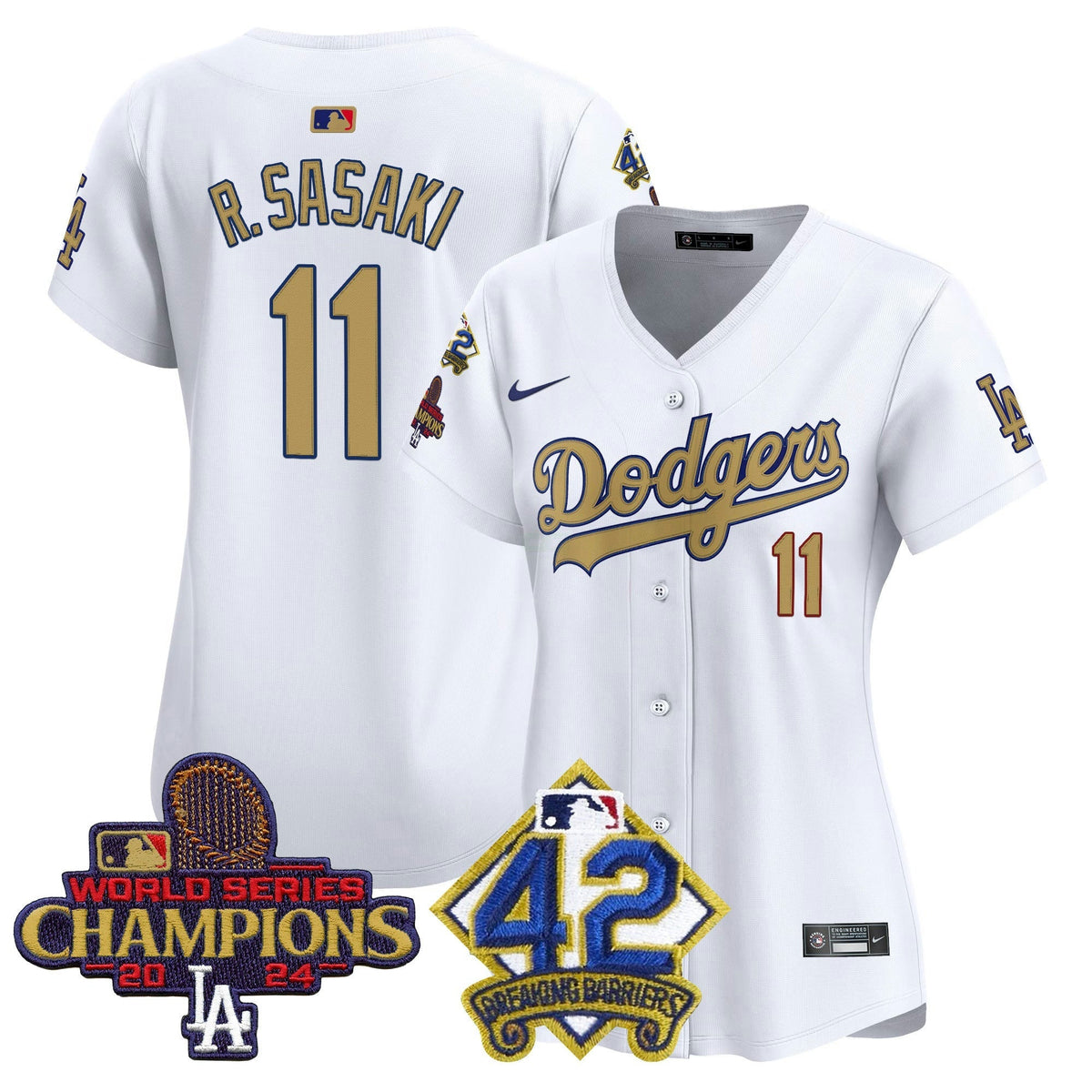 MLB Women’s 2024 World Series Champions & Jackie Robinson Patch Vapor Premier Limited Jersey