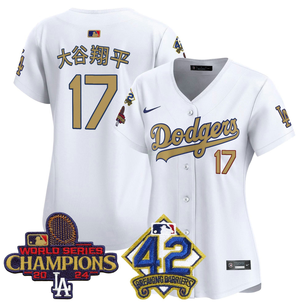 MLB Women’s 2024 World Series Champions & Jackie Robinson Patch Vapor Premier Limited Jersey