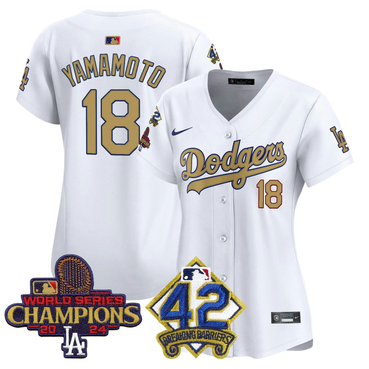 MLB Women’s 2024 World Series Champions & Jackie Robinson Patch Vapor Premier Limited Jersey