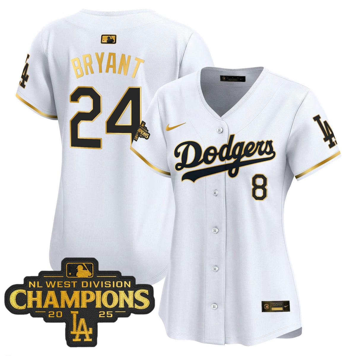 MLB Women’s 2025 NL West Division Champions Patch Gold Trim Vapor Premier Limited Jersey