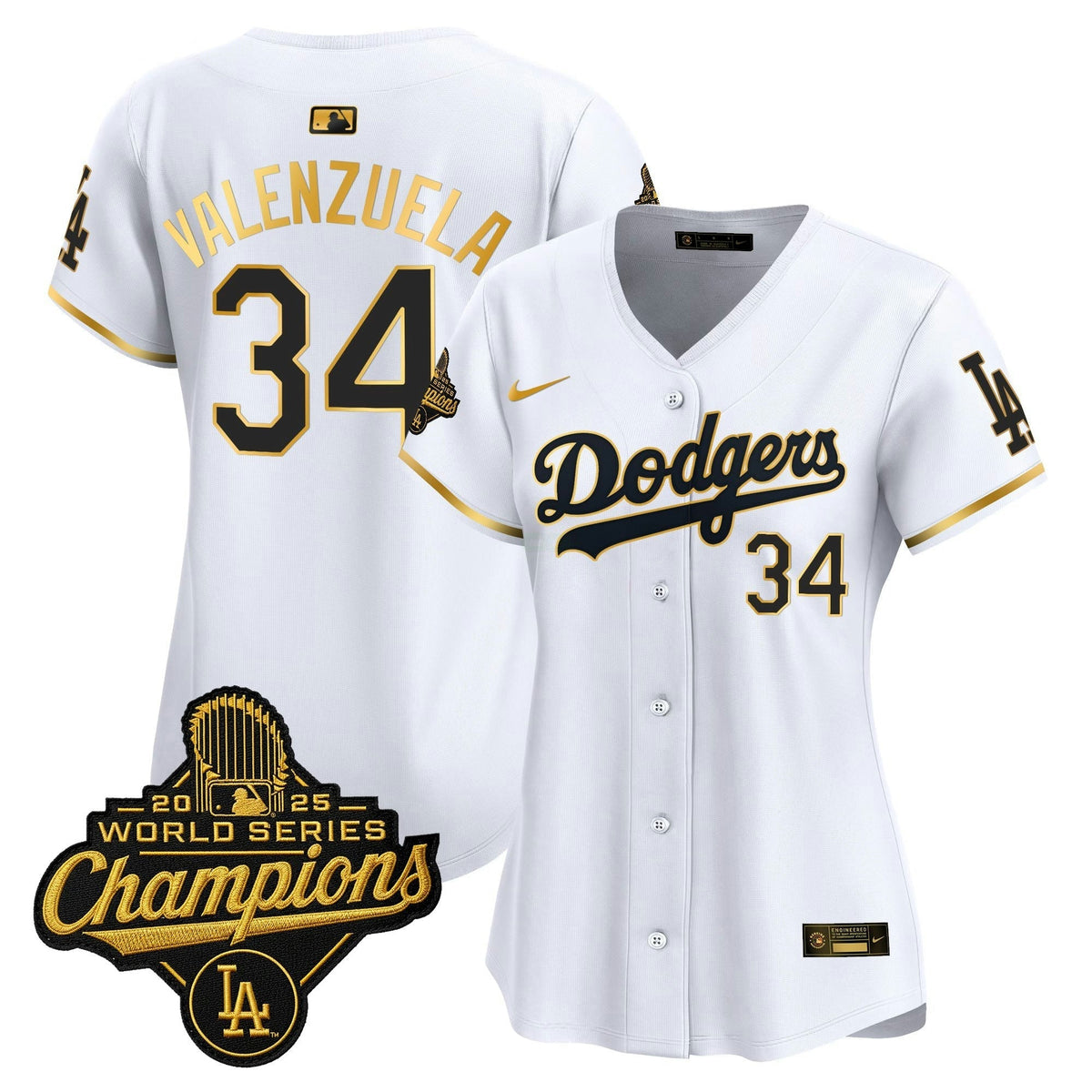 MLB Women’s 2025 World Series Champions Patch Gold Trim Vapor Premier Limited Jersey
