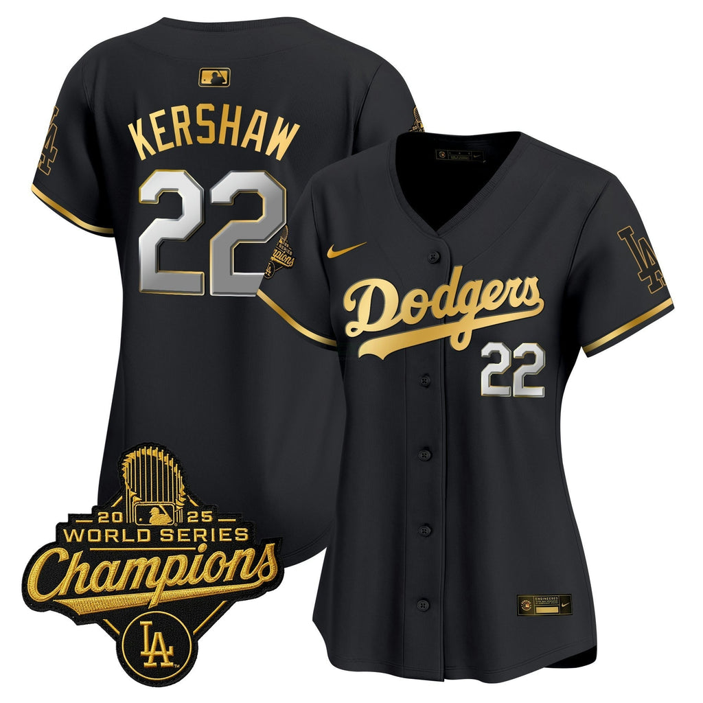 MLB Women’s 2025 World Series Champions Patch Gold Trim Vapor Premier Limited Jersey