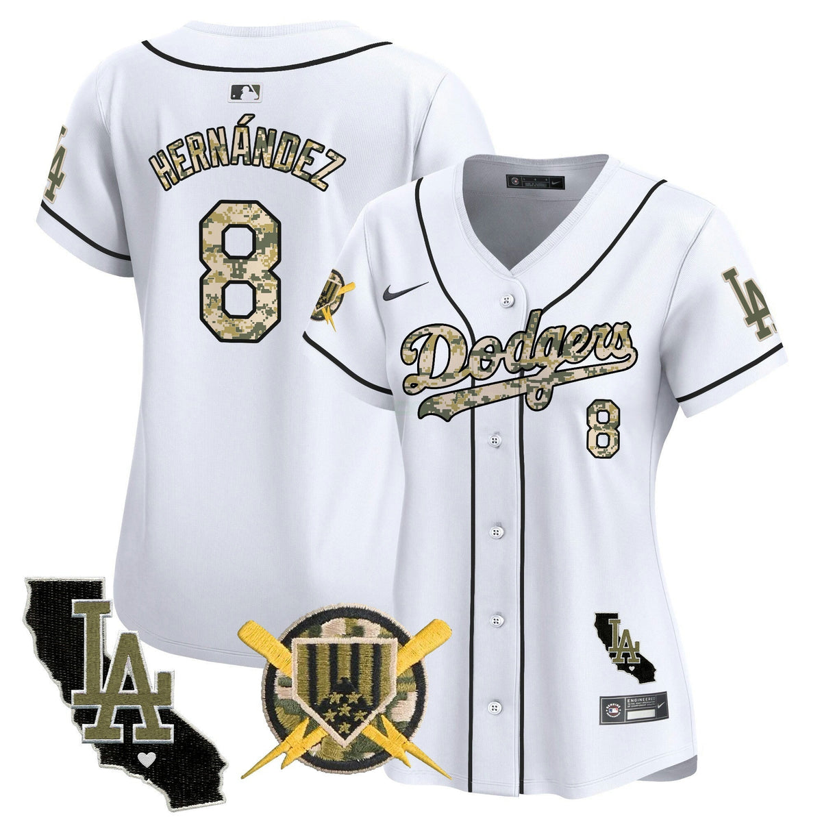 MLB Los Angeles Dodgers Women’s Armed Forces Day Vapor Premier Limited Jersey