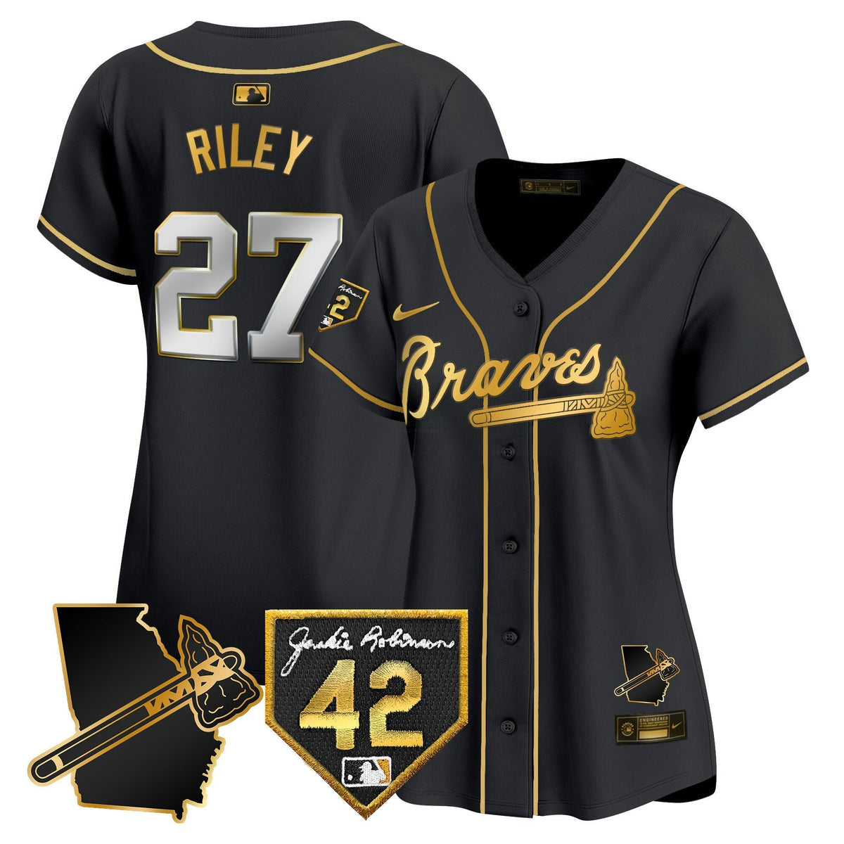 MLB Women’s Atlanta 2024 Robinson & Georgia Patch Vapor Premier Limited Jersey
