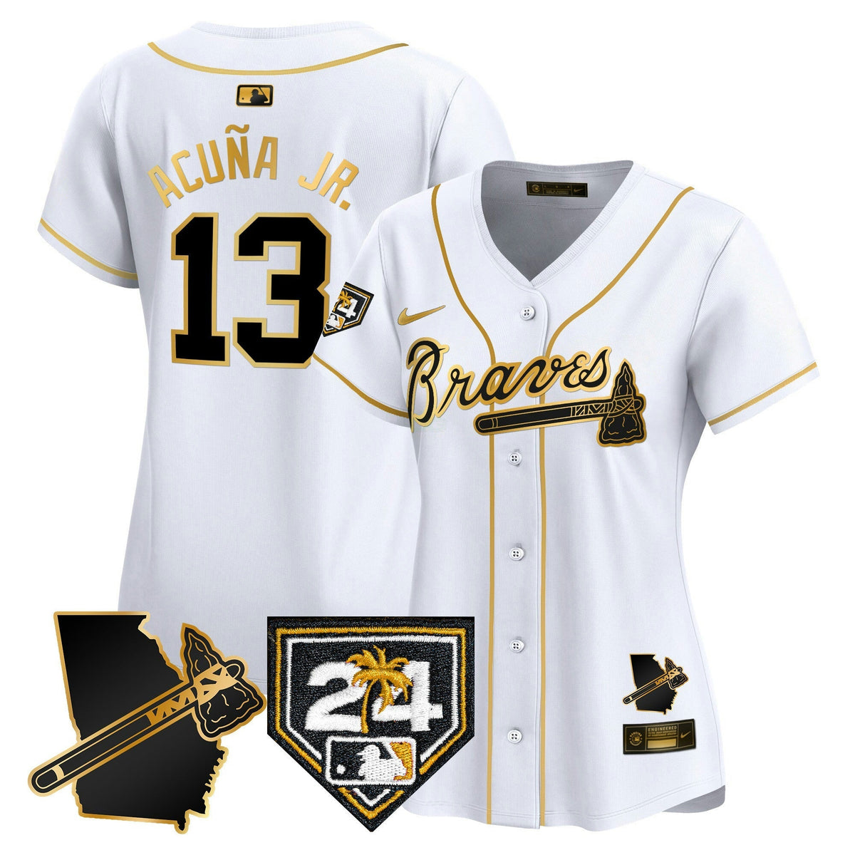 MLB Women’s Atlanta 2024 Spring Training & Georgia Patch Vapor Premier Limited Jersey
