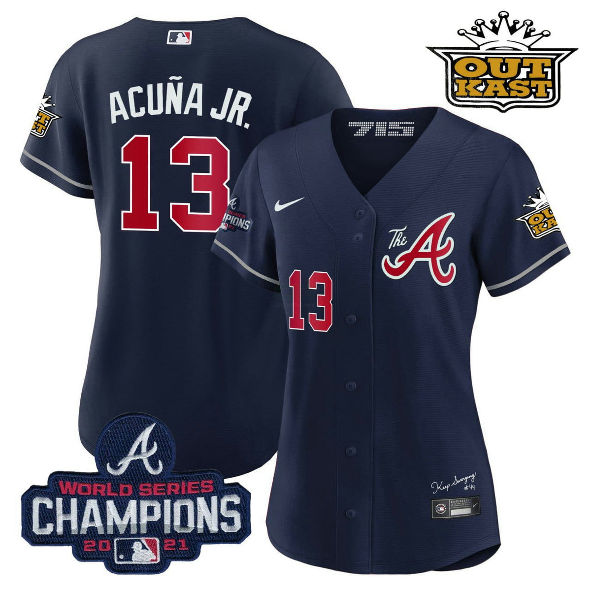 MLB Women’s Atlanta Outkast Gold The A Jersey