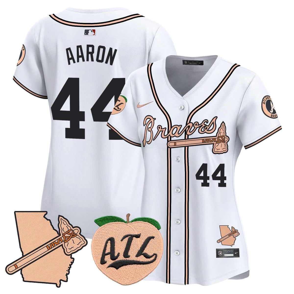MLB Women’s Atlanta Peach Vapor Premier Limited Jersey