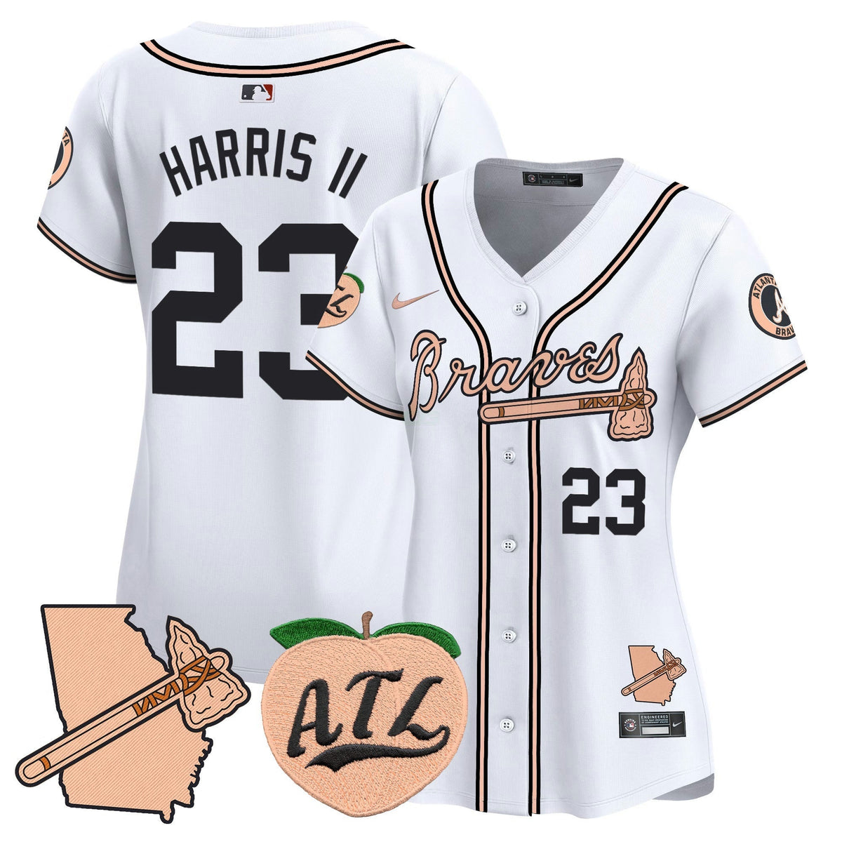 MLB Women’s Atlanta Peach Vapor Premier Limited Jersey
