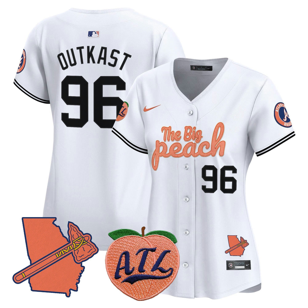 MLB Women’s Atlanta The Big Peach Vapor Premier Limited Jersey