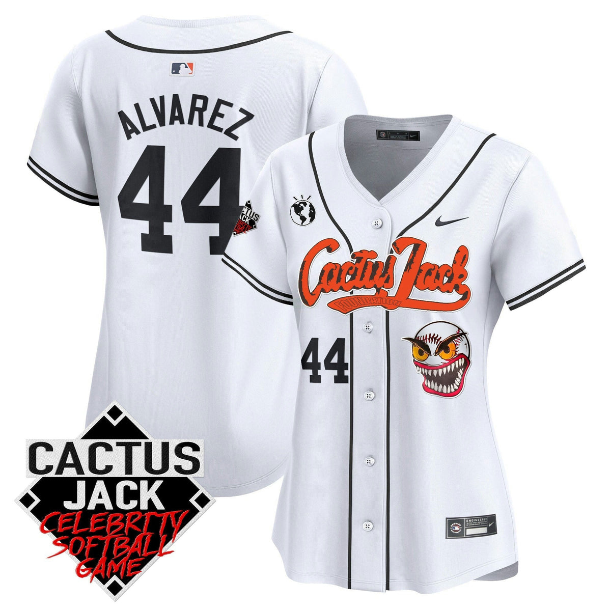 MLB Women’s Cactus Jack Celebrity Softball Game Patch Vapor Premier Limited Jersey