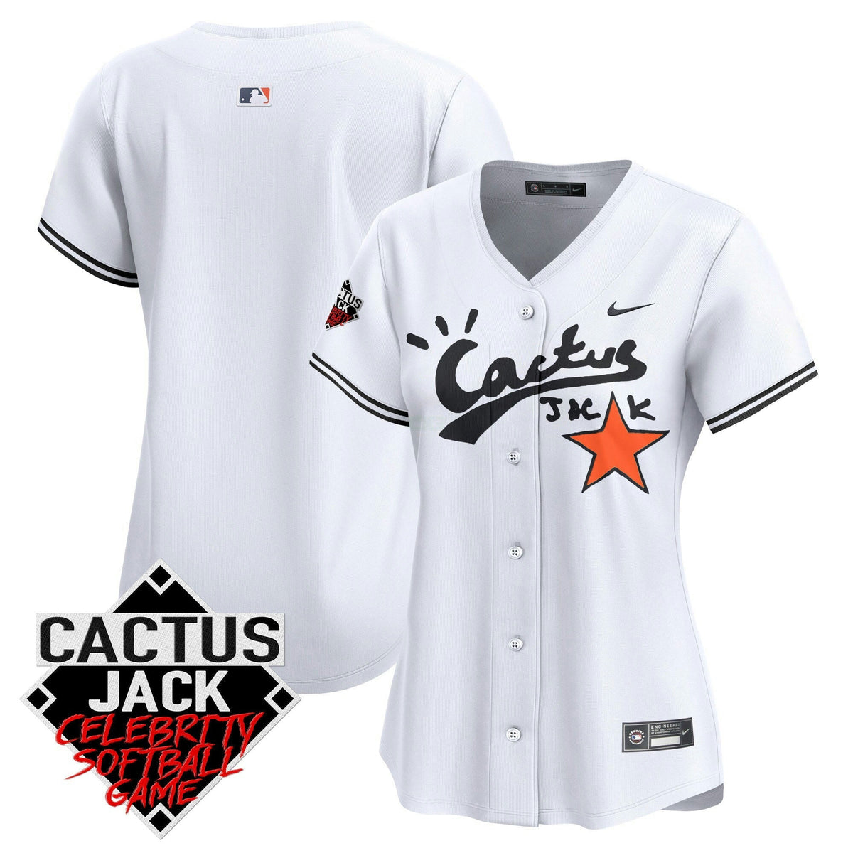 MLB Women’s Cactus Jack Celebrity Softball Game Patch Vapor Premier Limited Jersey V2