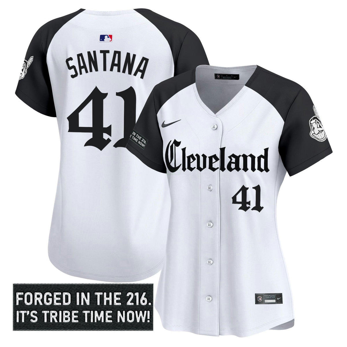 MLB Women’s Cleveland Indians ‘Gothic Iron Edition’ Vapor Premier Limited Jersey